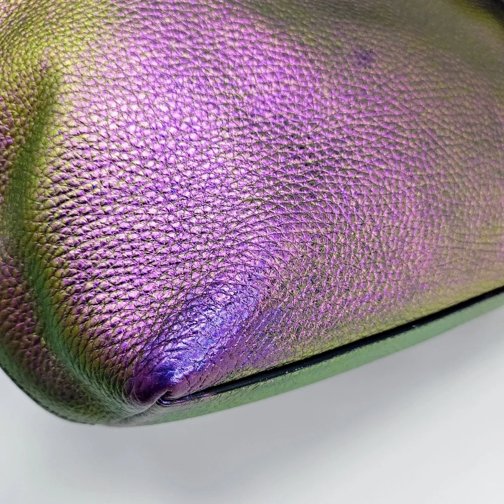 RARE! Bespoke Coach Hologram Oil Slick Taylor Tote & Wallet Set w/ Rexy Charm - Picture 15 of 17